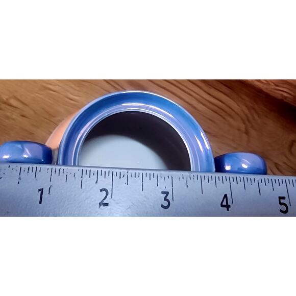 Vintage Lusterware Hand Painted Sugar Bowl Japan Water W/ Tree & Cabin See Pic - Picture 9 of 14